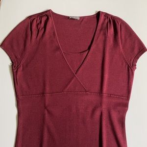 Silk blend knit top